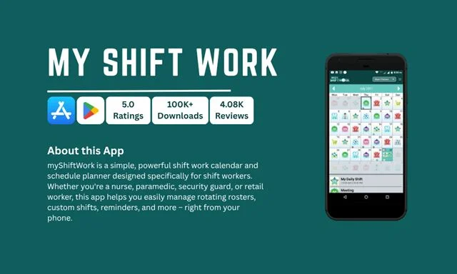 Myshift Calendar App project screenshot